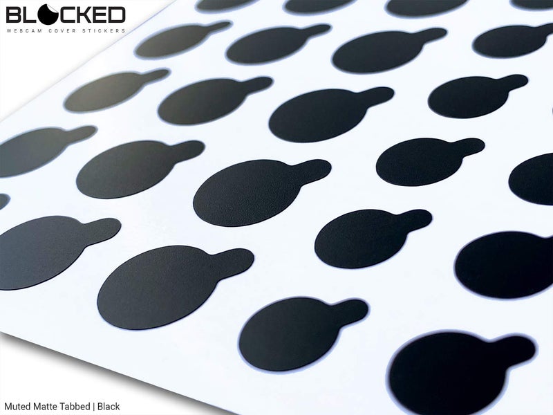 MyCamShield BLOCKED Webcam/Camera Vinyl Covers | Low-Tack Restickable Webcam Sticker | Multiple Sizes | Black 57-Pack Tabbed (Muted Matte) - Image 3