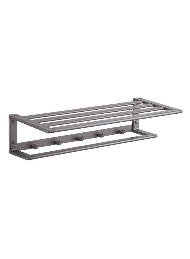 Milano Luxe Towel Rack, Grey, Stainless Steel, For Bathroom - Image 3