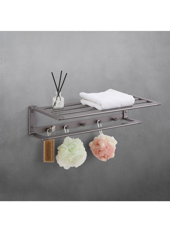 Milano Luxe Towel Rack, Grey, Stainless Steel, For Bathroom - Image 5