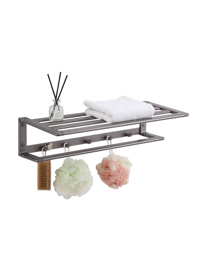 Milano Luxe Towel Rack, Grey, Stainless Steel, For Bathroom - Image 2