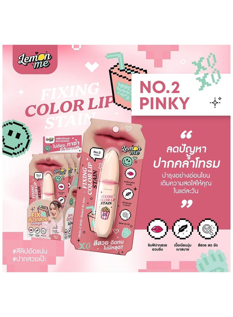 LEMON BEAUTY Lemon Me Fixing Color Lip Stain - 02 Pinky