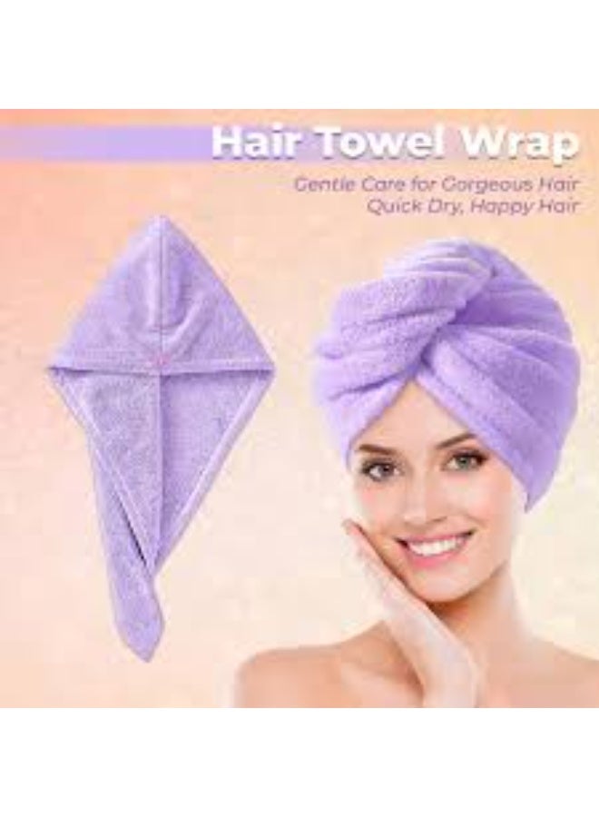 Women Hair Drying Towel Absorbent Twist Hair Turban Drying Cap Hair Wrap Coral Fleece Plain Knitted 1PC may vary color - Image 1