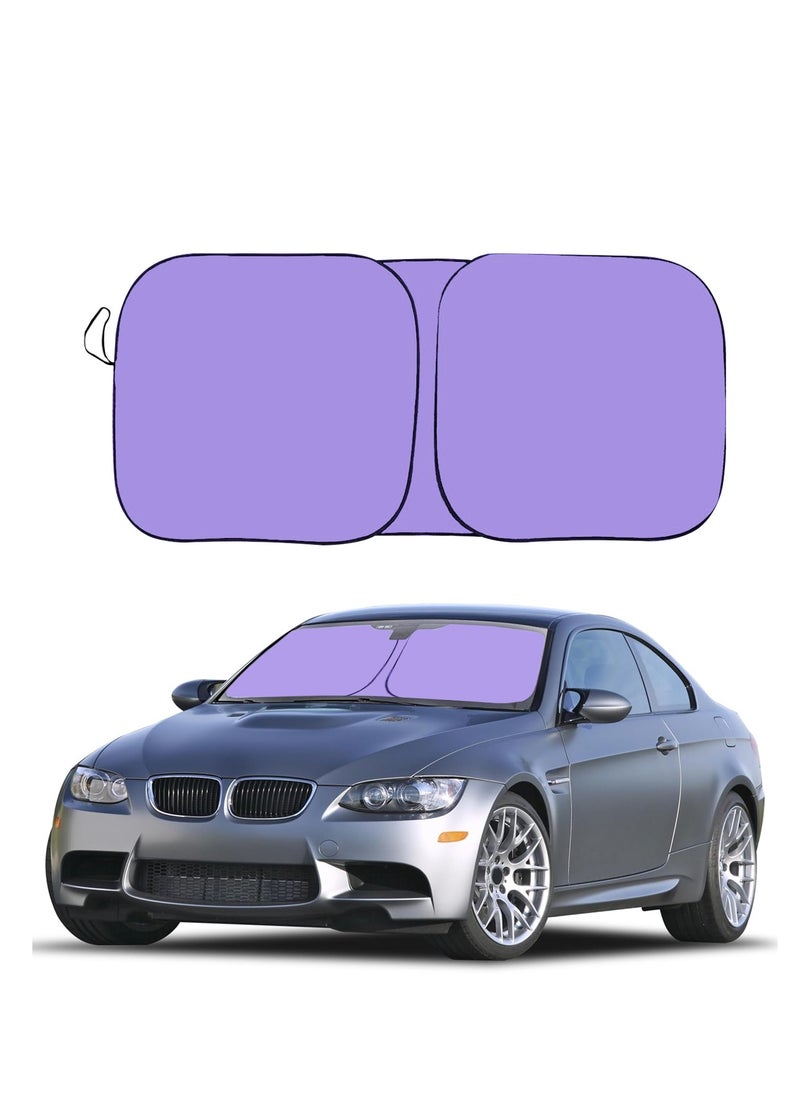 Agc - AGC Car Sun Shade UV Rays and Heat Protector Sun Visor Foldable Keep Your Vehicle Cool Blocks UV Rays, Car Windshield Sunshade-violet - Image 1