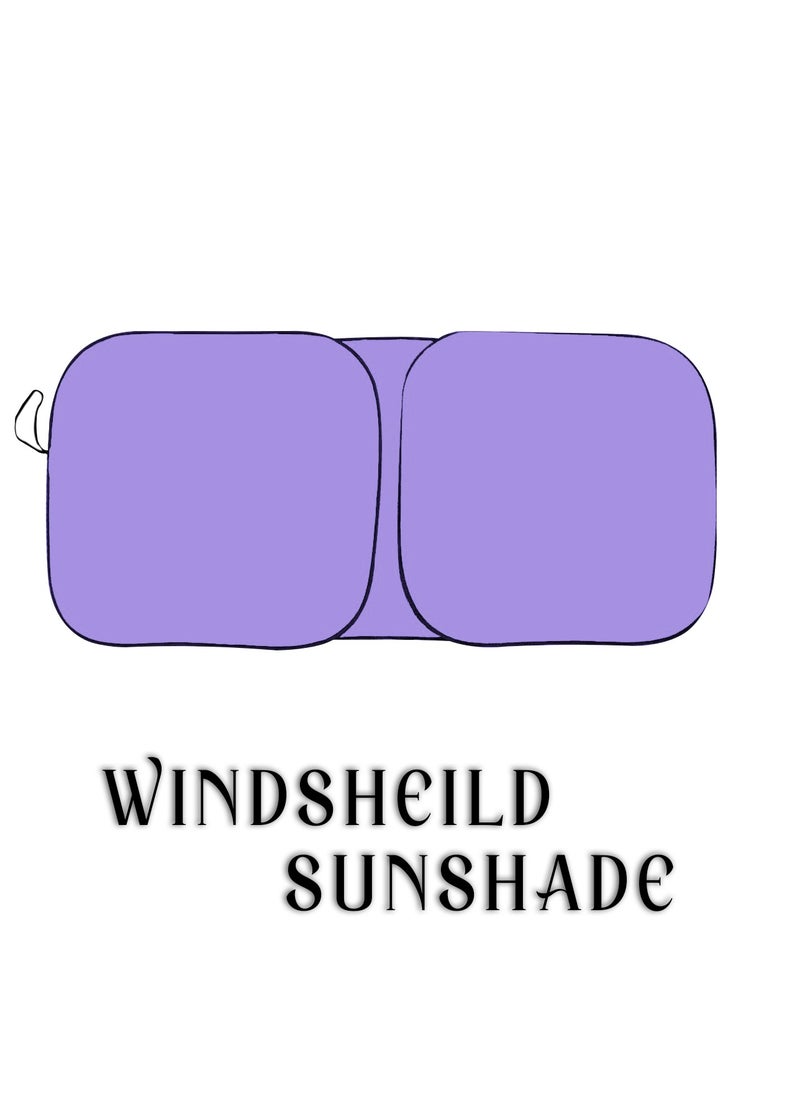 Agc - AGC Car Sun Shade UV Rays and Heat Protector Sun Visor Foldable Keep Your Vehicle Cool Blocks UV Rays, Car Windshield Sunshade-violet - Image 1