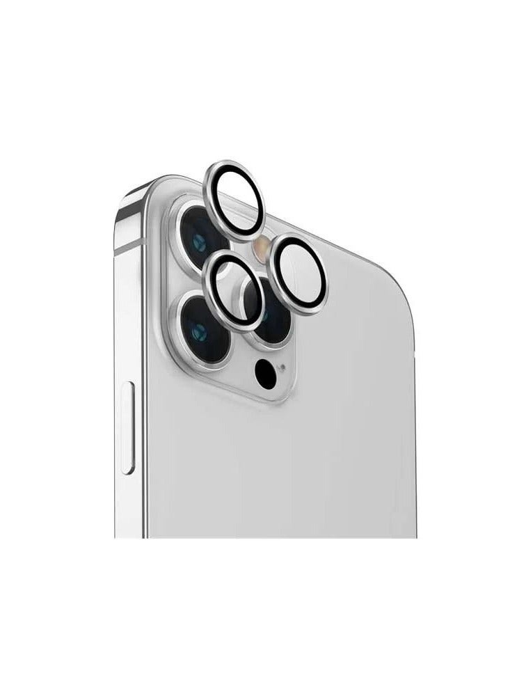 MARVN MARVN iPhone 15 Pro Max & 15 Pro Camera Lens Protector - White with Crystal Clarity, Dual Protection, 9H Hardness, Easy Installation, Compatible with iPhone 15 Pro & Pro Max  - Image 1