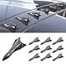 QKYS 10PCS SelfAdhesive Car Diffuser Shark Fin Kit Waterproof Air Vortex Generator Compatible with Pointed Spoiler Roof Wing Car Exterior Decoration Accessories Universal for Most Cars Carbon - Image 2