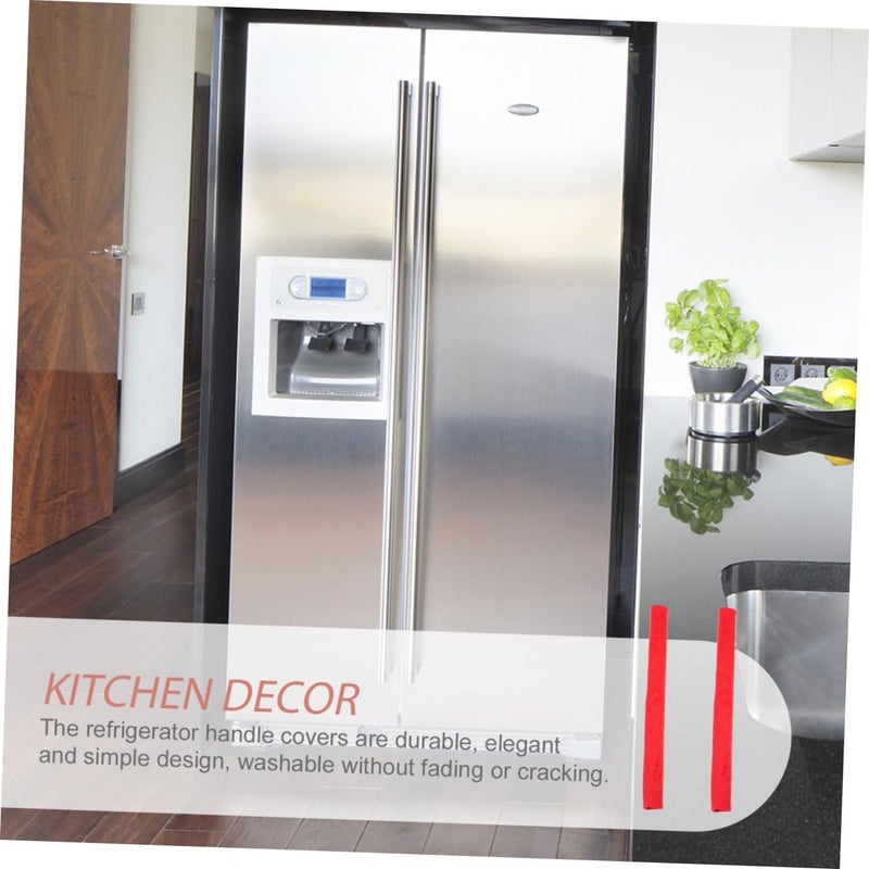دويتول غطاء مقابض الثلاجة والمايكروويف القابل للغسل من ، واقي المقابض المضاد للانزلاق، غطاء مقابض الأجهزة المنزلية من قطعة واحدة باللون الأزرق - Image 3