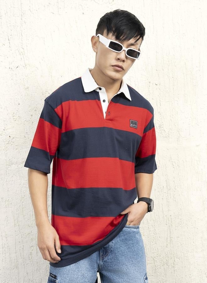 Hubberholme Red T-shirt for Men, Comfortable Casual Style  - Image 1