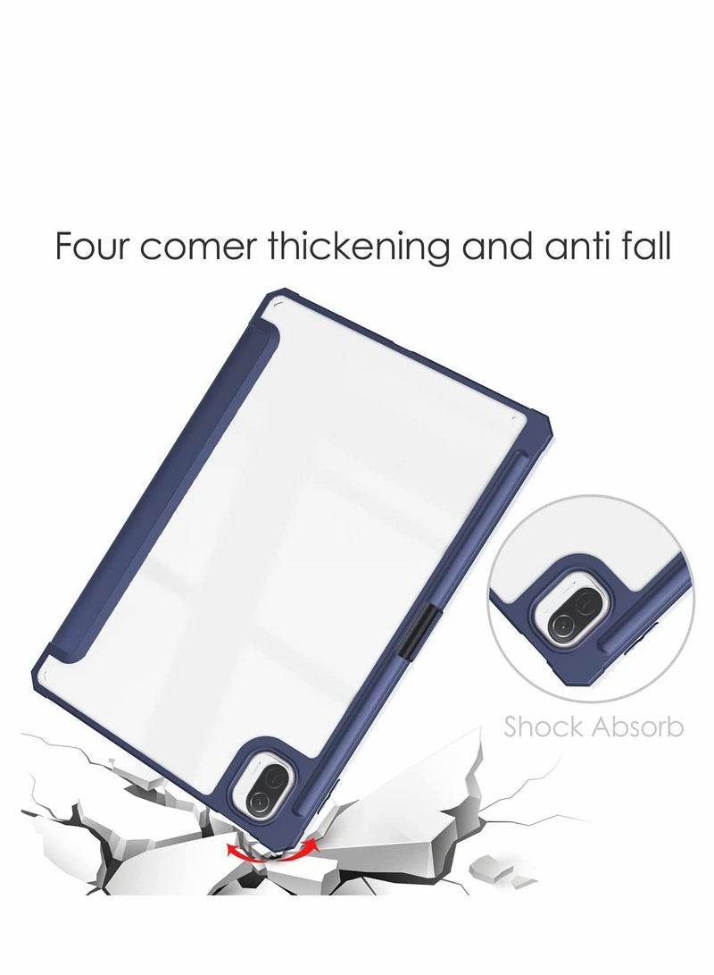 SYOSI Case for Xiaomi Mi Pad 5 /for Pro case 11 inch Tablet Cover with Pencil Holder Auto Wake/Sleep Trifold Stand Smart Transparent Back Shell - Image 3