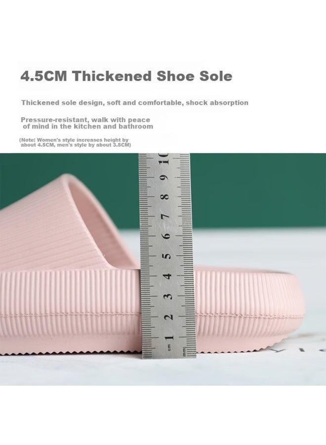 Guoluofei Men's Thick-soled Indoor Slippers With Stepping Sensation For Summer, Bathroom Shower, Men's Large Size Grey Slides 44-45 - Image 3