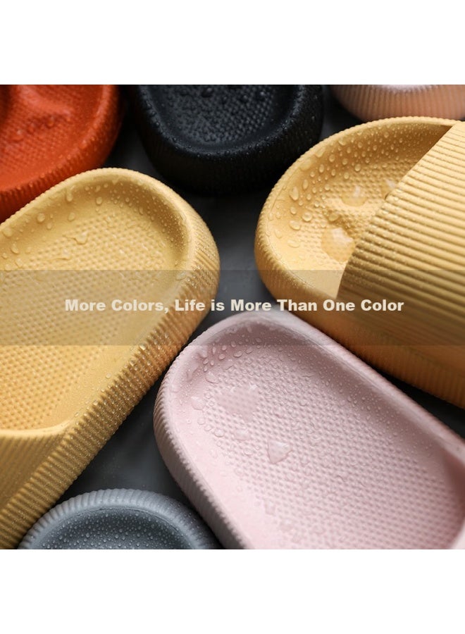 Guoluofei Men's Thick-soled Indoor Slippers With Stepping Sensation For Summer, Bathroom Shower, Men's Large Size Grey Slides 44-45 - Image 4