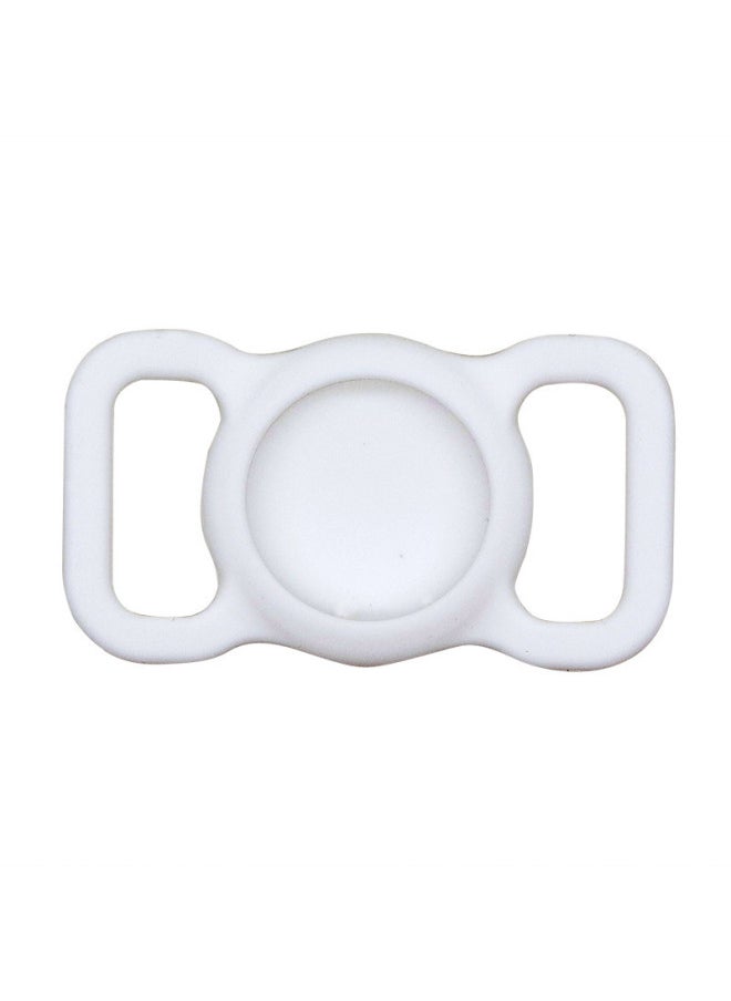 Generic - Applicable AirTag Protective Cover For Apple Airtags Silicone Air Anti-lost Device Tag Positioning Tracker Cat Collar-Color:White-Applicable Model:airtag - Image 1
