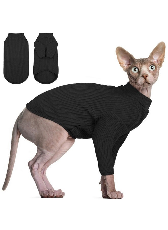 DENTRUN Sphynx Hairless Cats Shirt Pullover Kitten T-Shirts, Breathable Cat Wear Turtleneck Sweater Adorable Cat's Clothes Vest Pajamas Jumpsuit - Image 1