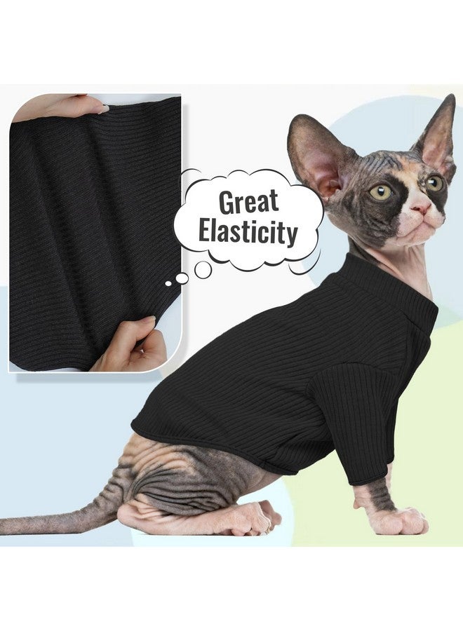 DENTRUN Sphynx Hairless Cats Shirt Pullover Kitten T-Shirts, Breathable Cat Wear Turtleneck Sweater Adorable Cat's Clothes Vest Pajamas Jumpsuit - Image 5