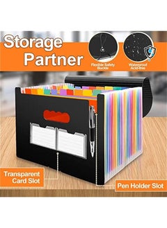 Generic Document Folder 25 Compartments High Capacity Expanding File Organiser Accordion Expandable Organiser Folder Folder Documents Bag Portable Sorting Folder Briefcase Busine  - Image 4