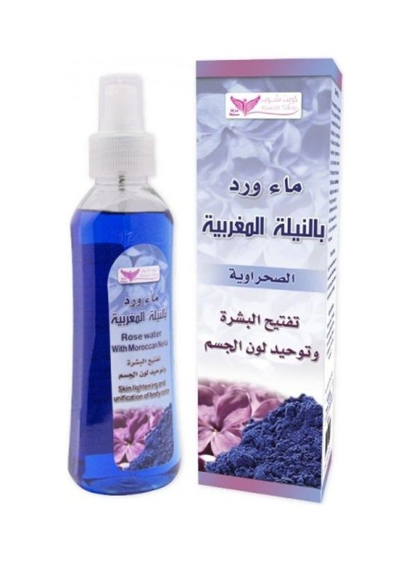 Kuwait Shop Rose Water with Moroccan Nella Blue 200ml