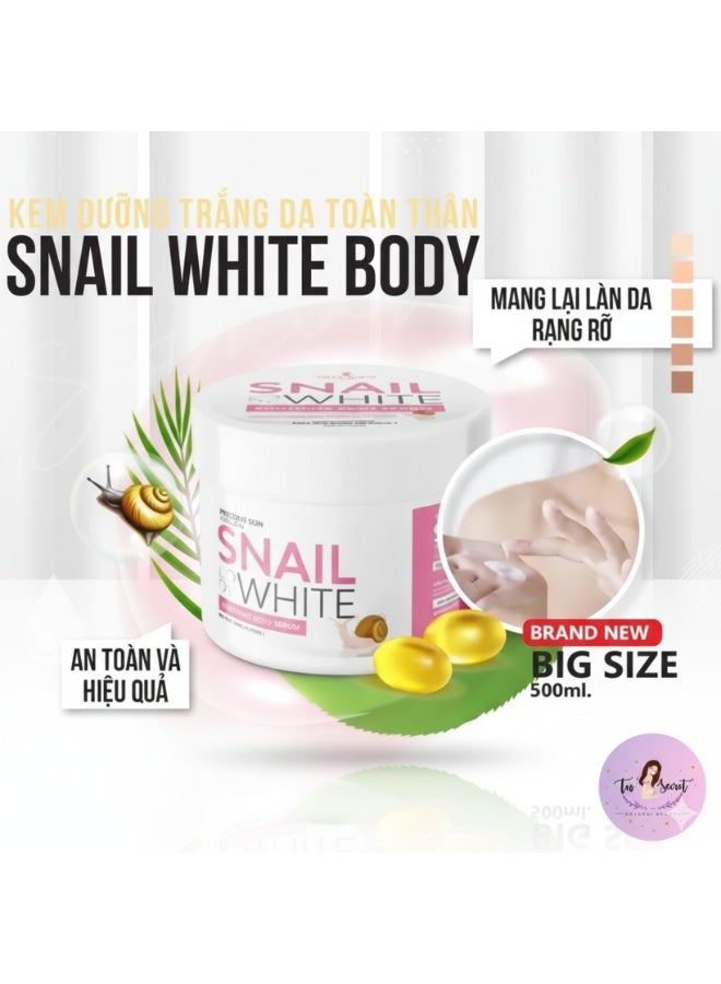 Precious Skin Snail Body White Soothing Body Serum 500 g Whitening Moisturizing Repairing Anti Dark Spot Brightening Skin Care - Image 3