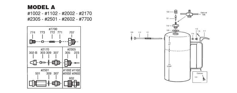 Sure Shot طقم إصلاح كامل Sure Shot K10 لرشاشات الطراز 'A' – قطع رشاشات Milwaukee الأصلية لصيانة سهلة للرذاذ | متين وموثوق | صنع في الولايات المتحدة الأمريكية - Image 3