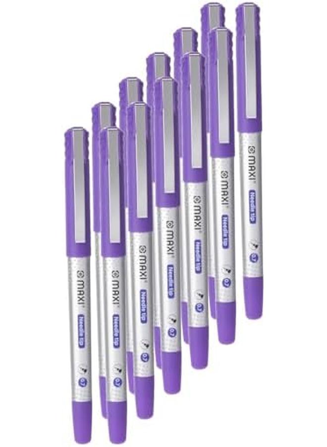 Maxi Roller Pen 0.7Mm Needle Tip Box Of 12Pc Violet - Image 2
