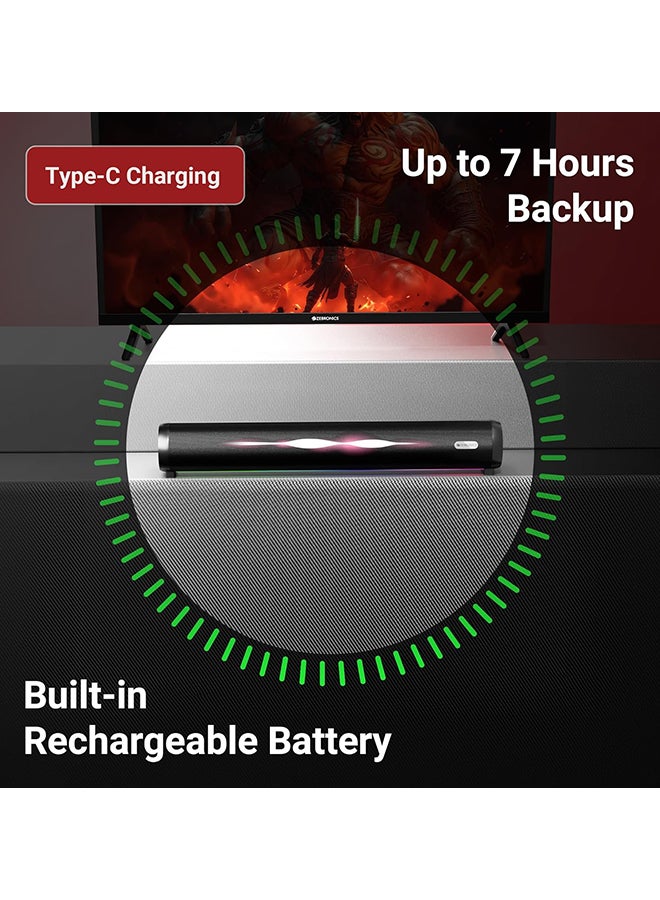 ZEBRONICS Renewed - Zebronics Wireless Bluetooth Soundbar, 42 Watts, Upto 7h Playback, Dual 57mm Drivers, Dual Passive Radiators, TWS, Call Function, Type-C Charging, USB, AUX (Vita Bar 301) - Image 3