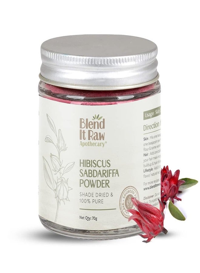 Blend It Raw Apothecary مزيج من مسحوق الشوفان الغروي من بليند إت رو أبوتيكاري 60 غ ومسحوق الكركديه 70 غ | لنمو الشعر | مناسب لأقنعة الشعر، وأقنعة الوجه، والعناية بالبشرة [يهدئ الأكزيما] - Image 3