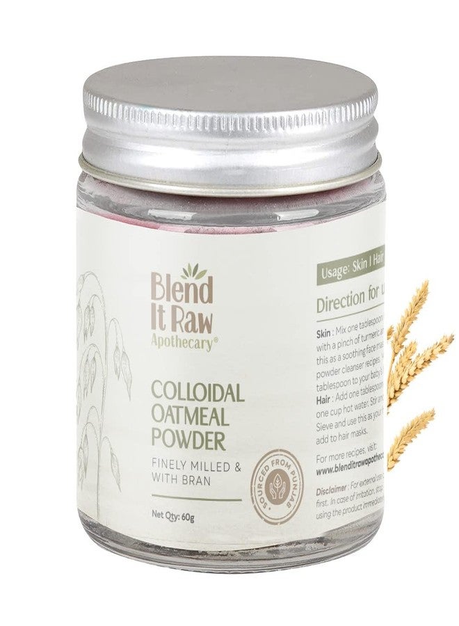 Blend It Raw Apothecary مزيج من مسحوق الشوفان الغروي من بليند إت رو أبوتيكاري 60 غ ومسحوق الكركديه 70 غ | لنمو الشعر | مناسب لأقنعة الشعر، وأقنعة الوجه، والعناية بالبشرة [يهدئ الأكزيما] - Image 2