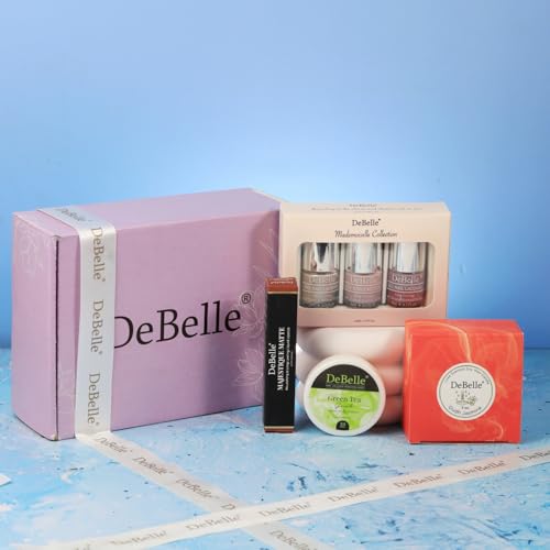 DeBelle Compact Beauty Gift Set – Lipstick, Nail Polish, Remover Wipes & Scented Candle | Perfect Mini Gift Kit for Women (Pack of 6) - Image 2