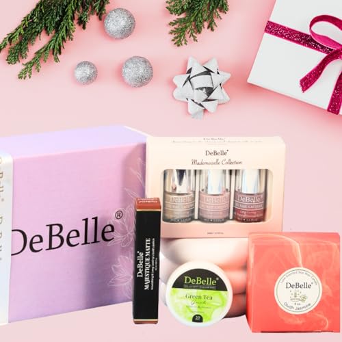 DeBelle Compact Beauty Gift Set – Lipstick, Nail Polish, Remover Wipes & Scented Candle | Perfect Mini Gift Kit for Women (Pack of 6) - Image 3