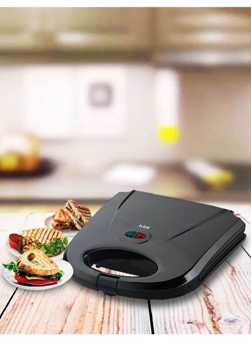 Avion Sandwich Maker |700-800W |Non-stick Coated Grill Plates |Stainless Steel |Skid Resistant Feet - Image 4