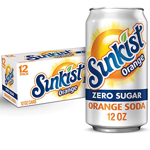 Dr Pepper Sunkist Zero Sugar Orange Soda, 12 fl oz cans, 12 pack - Image 1