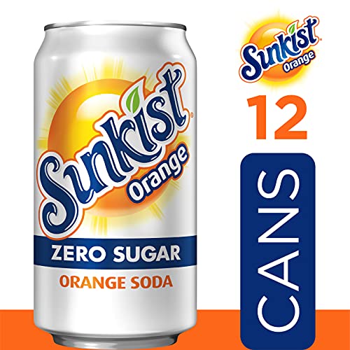 Dr Pepper Sunkist Zero Sugar Orange Soda, 12 fl oz cans, 12 pack - Image 2