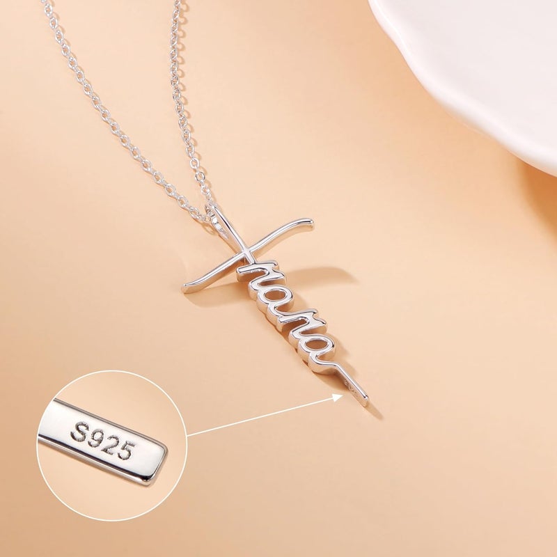 Lcherry Faith Cross Pendant Necklace for Women Religious Christian Jewelry Mother's Day Gifts for Women - Image 3