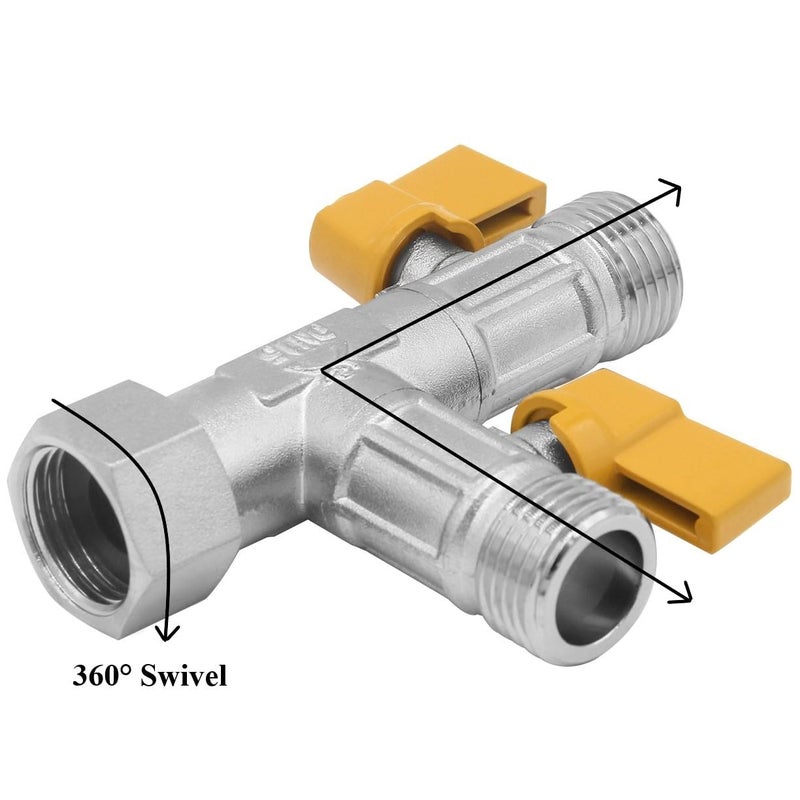 YSIL RV 3 Way ByPass Valve Replacement 12 NPT RV Pump Converter Winterizing Kit Water Heater Pump Converter Winterizing Parts Water Diverter - Image 4