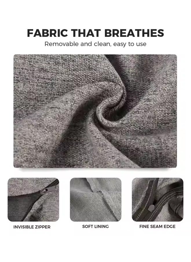 Arabest - Stuffed Animal Storage Bean Bag Cover (No Filler) Extra Soft Bean Bag Seat Chair Covers-Cotton Linen Memory Foam Bean Bag Replacement Cover for Adults Children Without Filling - Image 1