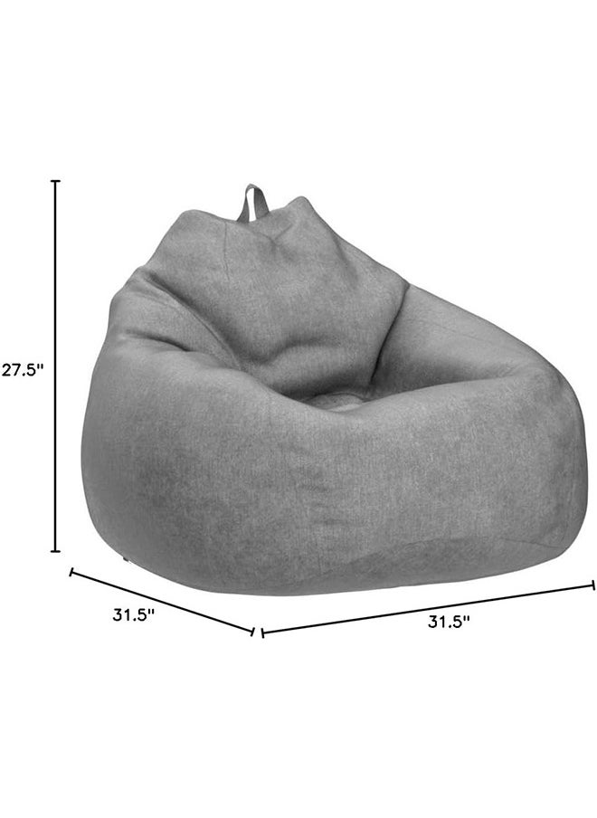 Arabest - Stuffed Animal Storage Bean Bag Cover (No Filler) Extra Soft Bean Bag Seat Chair Covers-Cotton Linen Memory Foam Bean Bag Replacement Cover for Adults Children Without Filling - Image 1