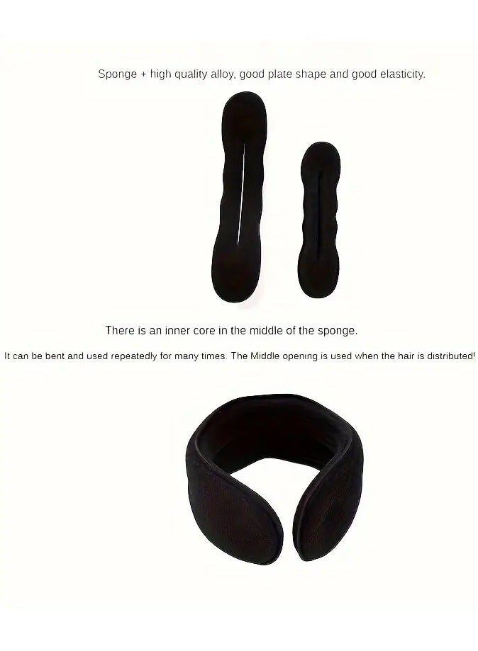 Goolsky 2PCS Fashion Bun Maker Sponge Plastic Loop Curly Hair Maker Tool Women daily uses Hair Styling Accessories - Image 3