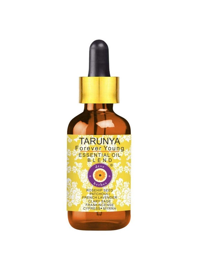 Deve Herbes Tarunya - Forever Young - Anti Ageing Blend Of Patchouli, Cypress, Clary Sage, Myrrh, Frankincense, French Lavender Essential Oils In Chilean Rosehip Oil 15Ml (0.50 Oz) - Image 1