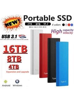 Generic Upgrade And Expansion Of Mobile Solid State Drive 16T14T10T 8T4T Portable Solid State Drive Products-Capacity:14TB-Interface:Silver  - Image 1
