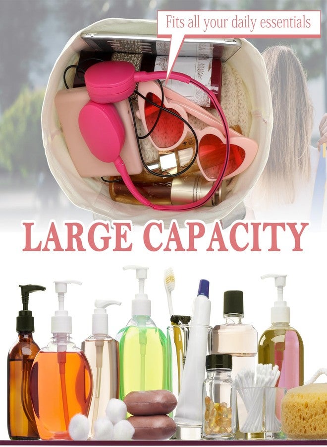 Eccliy 1 Pcs Mini Canvas Tote Bags 13" x 11" x 6" Small Tote Shopping Bag Bulk with Pocket Handle Blank Heavy Duty Reusable Canvas (13" X 11" X 6",Pink Plaid) - Image 4