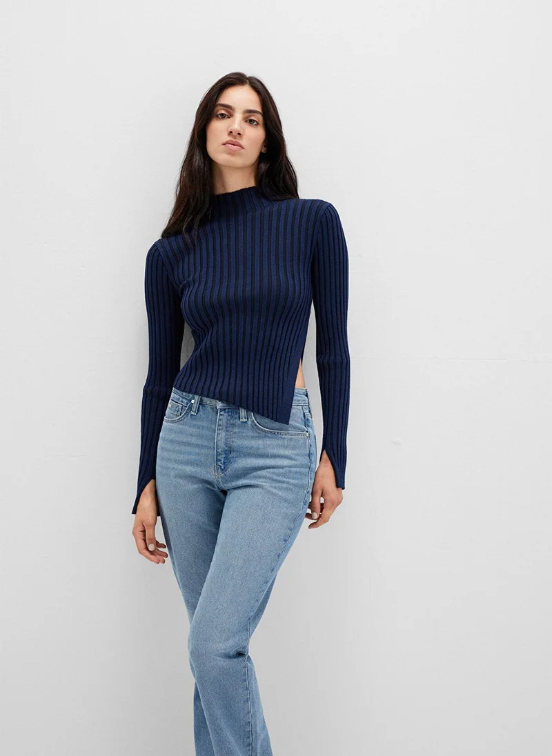 Mavi Solid Regular Fit Sweater