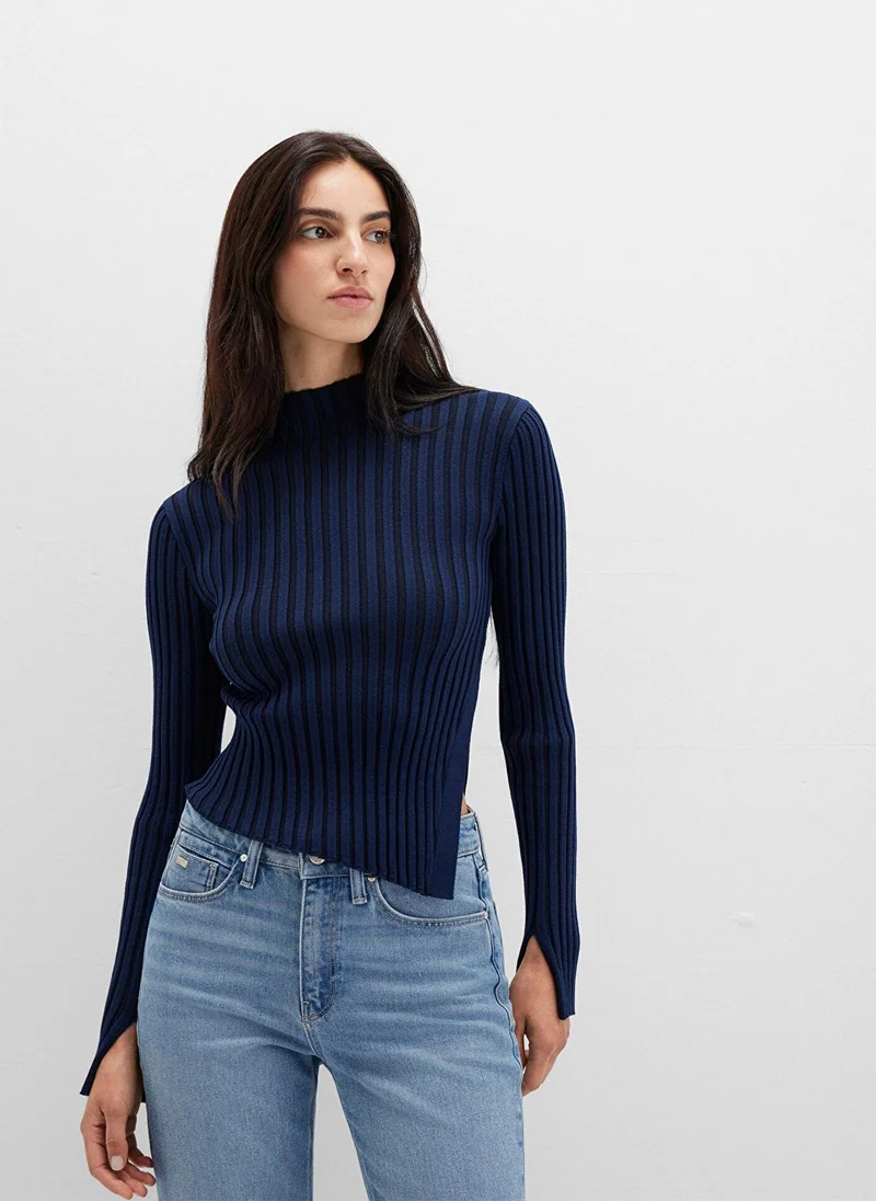 Mavi Solid Regular Fit Sweater
