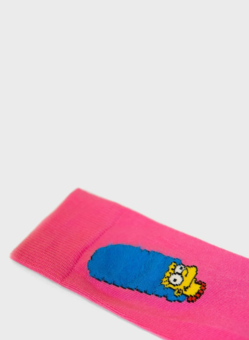 Happy Socks Embroidered Crew Sock