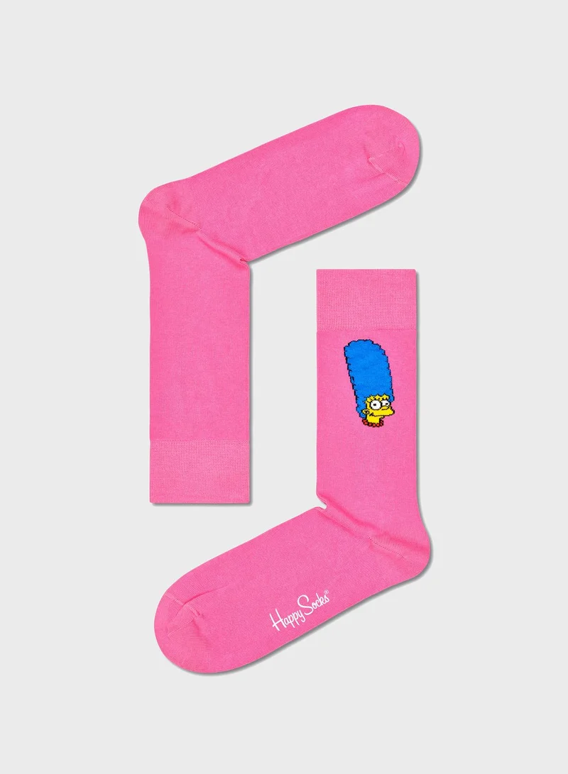Happy Socks Embroidered Crew Sock