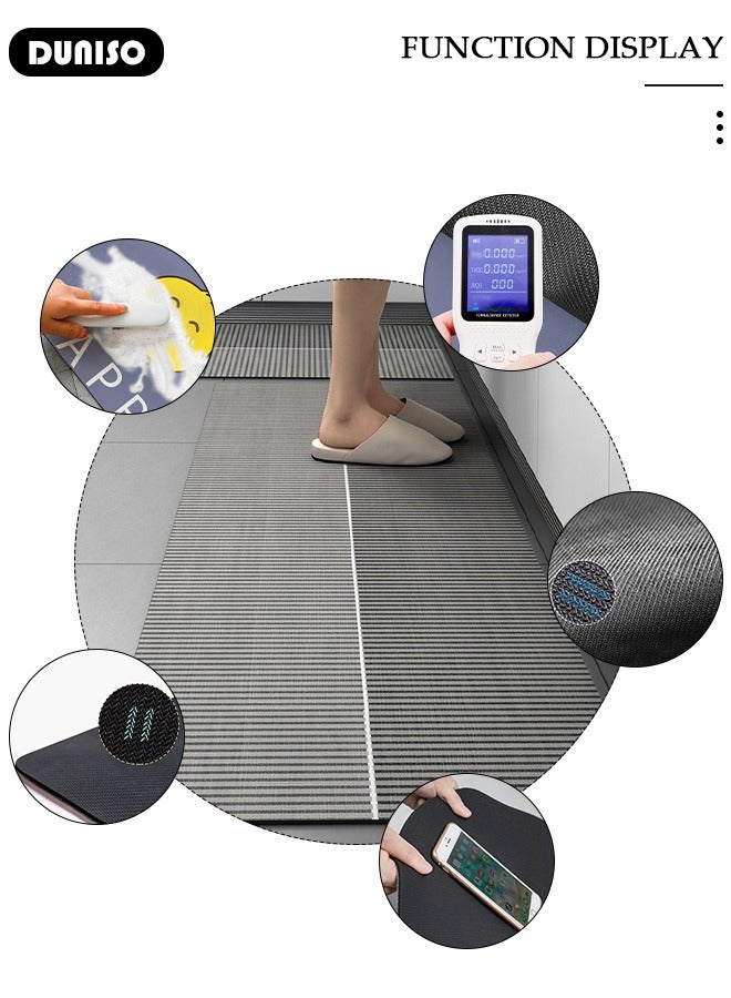 DUNISO Diatom Mud Bath Mat Set Bathroom Kitchen Rug Mat Extra Soft and Absorbent Bath Rugs Non-Slip Quick Drying Floor Bath Tub Mat for Bathroom Floor Tub and Shower 50*80CM+50*160CM - Image 2