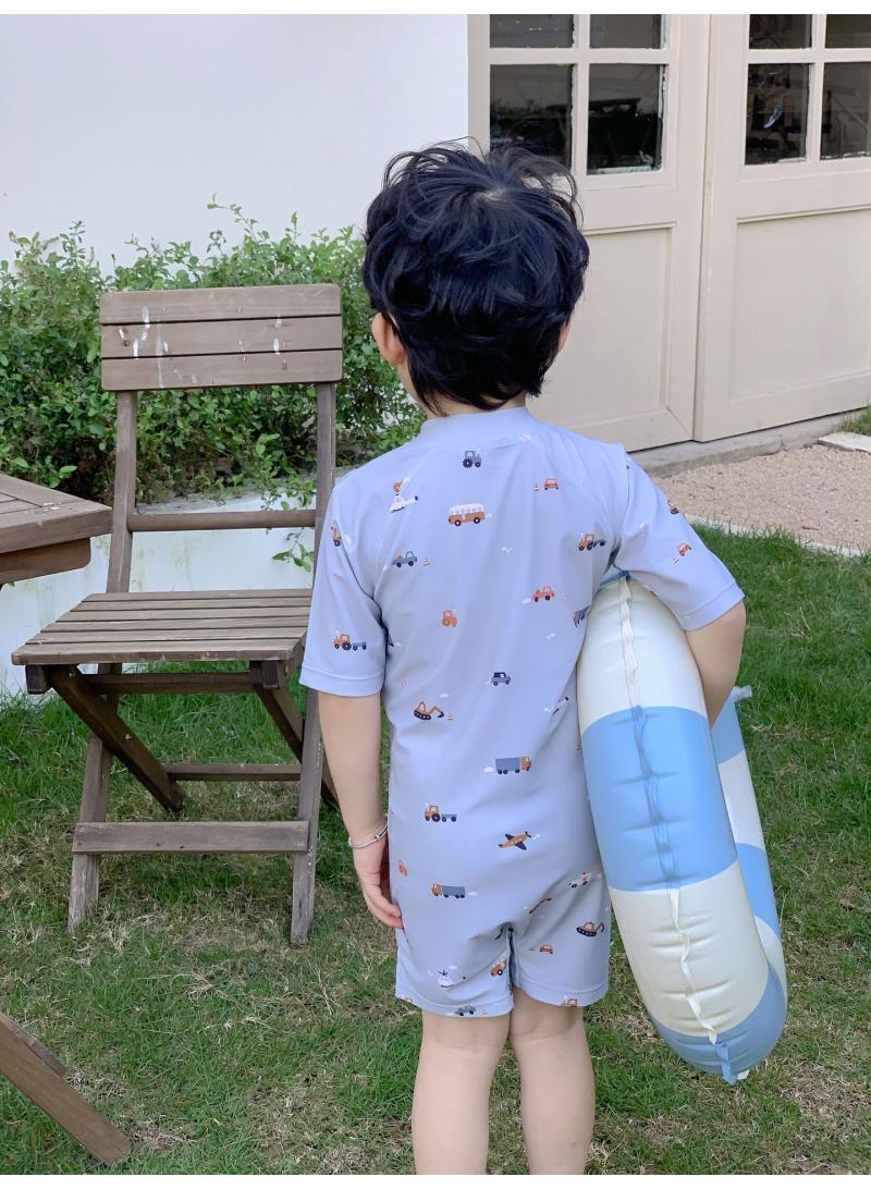 Generic Children's One Piece Swimsuit Baby Swimsuit One Piece Surfing Suit Baby Swimming Pool Kids Swimsuit With Swim Cap - Image 4