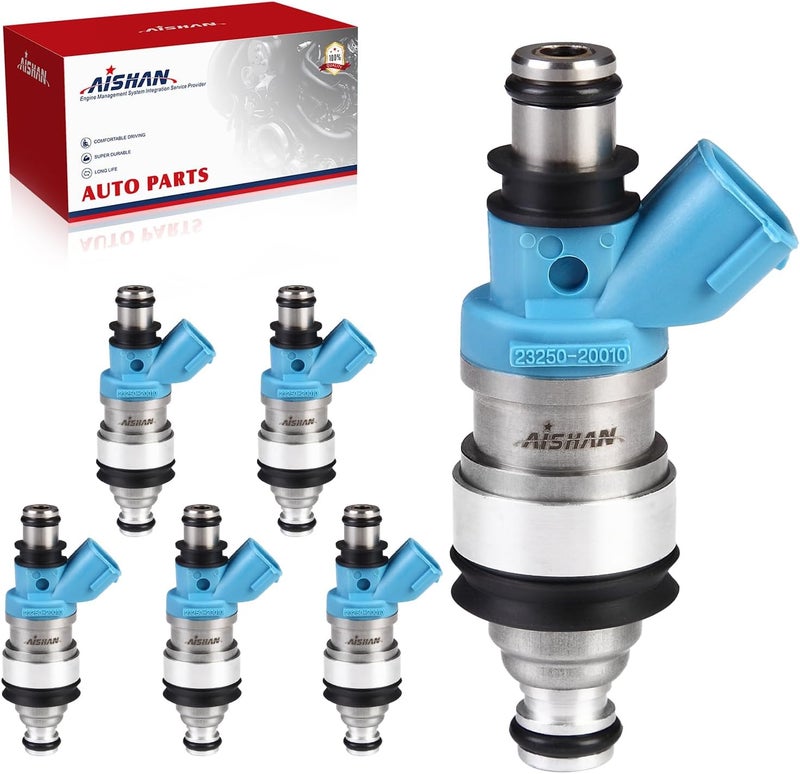 AISHAN 6PCS Fuel Injectors 2 Holes for Toyota and Lexus Vehicles - Image 1