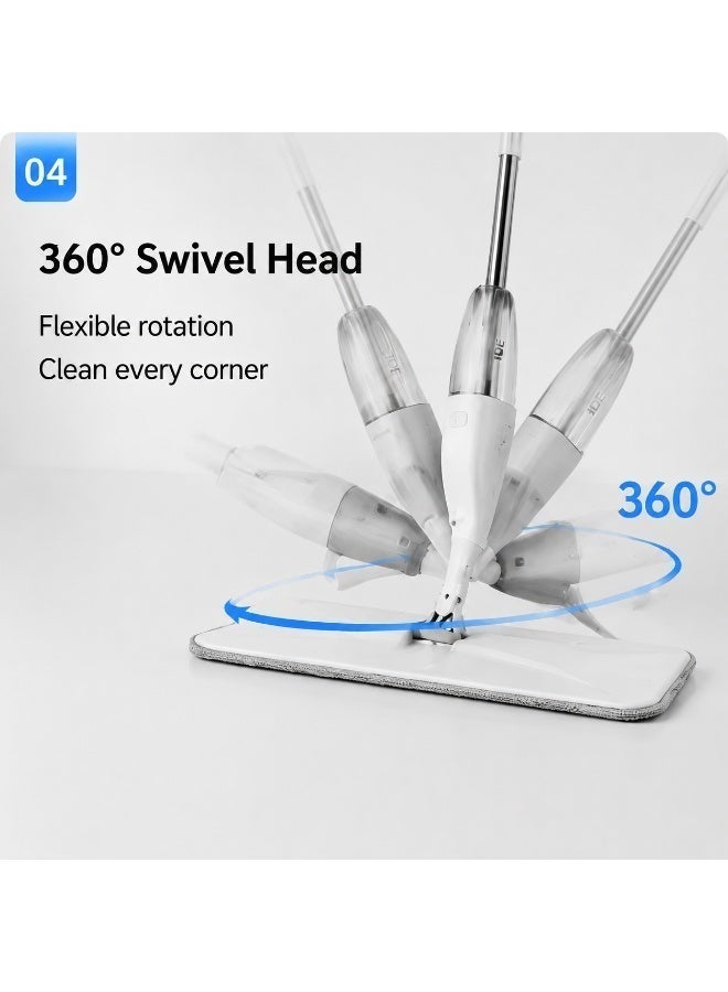 EXCLIFE Household one-stop clean, hands-free, wet and dry dual-use floor mop, spray mop with water spray function - Image 5