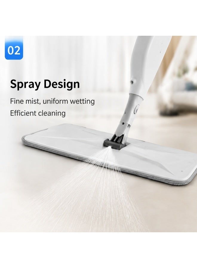 EXCLIFE Household one-stop clean, hands-free, wet and dry dual-use floor mop, spray mop with water spray function - Image 3