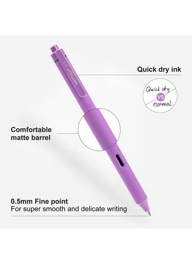 WRITECH Gel Pens Fine Point: Retractable Pen 8Ct Vintage Ink Colors 0.5Mm Multi Colored For Smooth Writing Journaling Assorted Coloring Note Taking No Bleed & Smear & Smudge (Vacation Set)  - Image 4