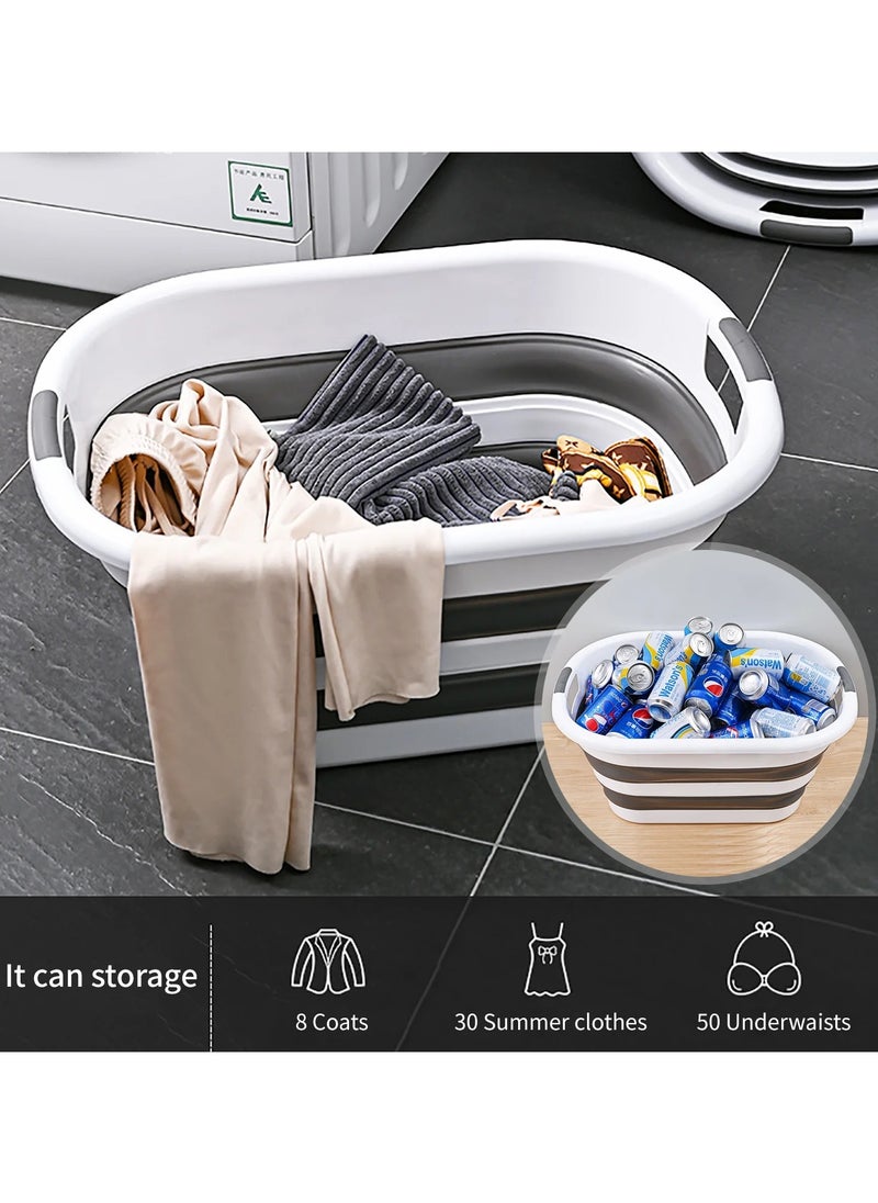 KITCHENOO - 41L Plastic Foldable Laundry Basket, Clothes Wash Basin, Foldable Laundry Baskets - Image 1